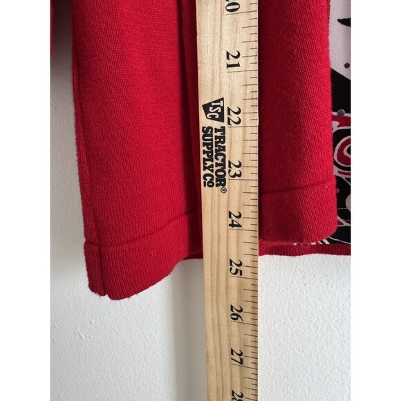 Alfred Dunner Red & Black Floral Rhinestones 2 pc connected top & cardigan M - Picture 12 of 12